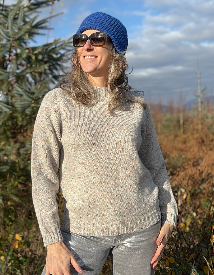 Harley Donegal Tweed Crew in Machair