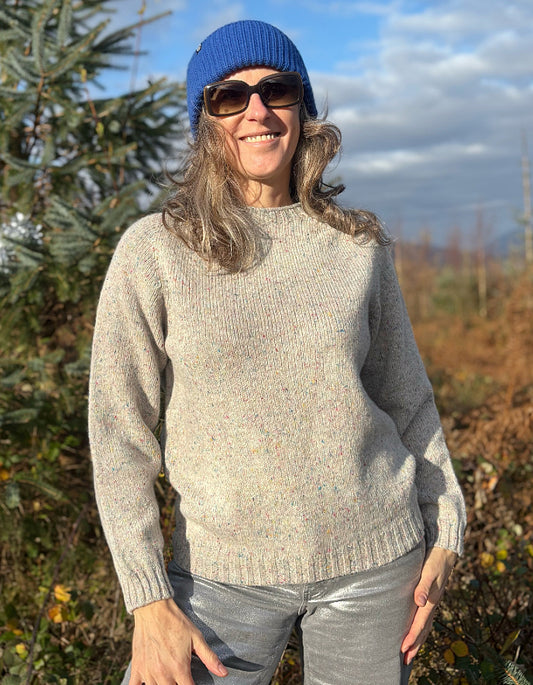 Harley Donegal Tweed Crew in Machair