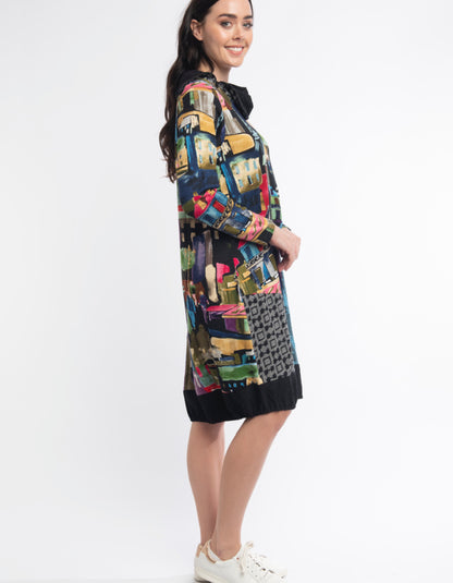 Orientique Madame Butterfly Patchwork Dress