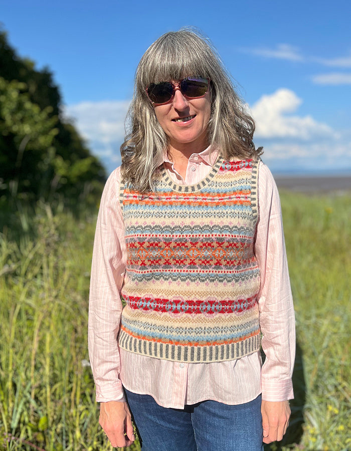 fair isle wool sweater vest