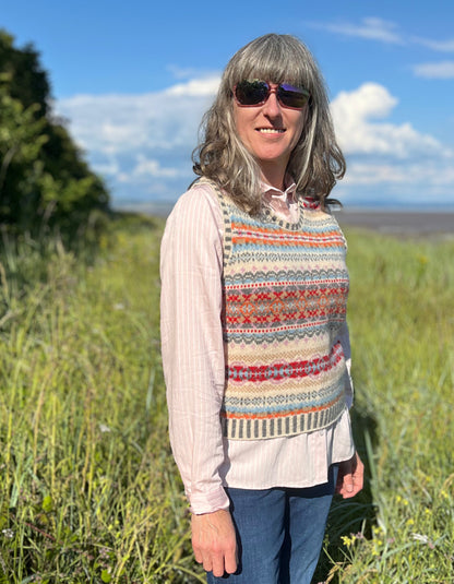 fair isle wool sweater vest