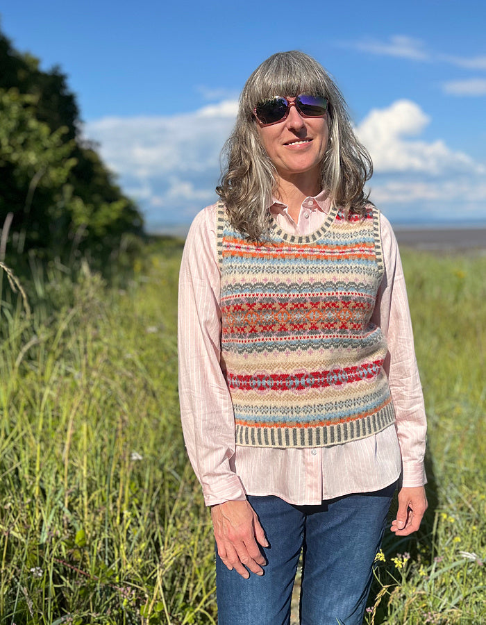 fair isle wool sweater vest