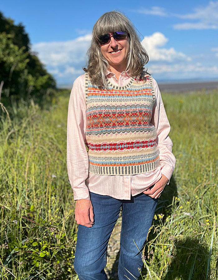 fair isle wool sweater vest