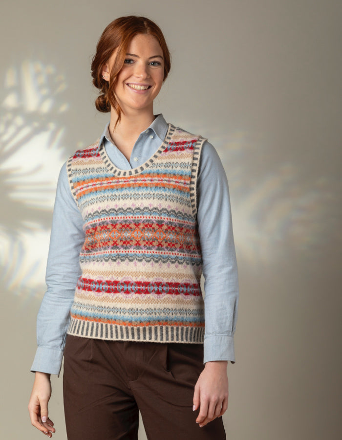 fair isle wool sweater vest