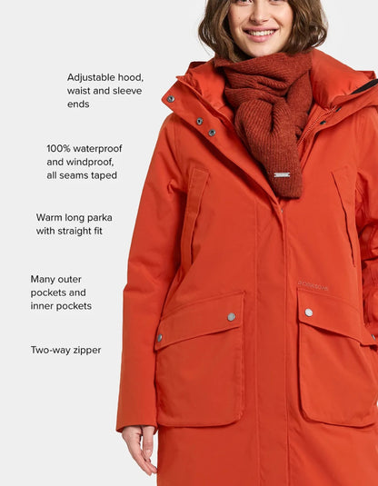 Didriksons Melody Parka in Rust