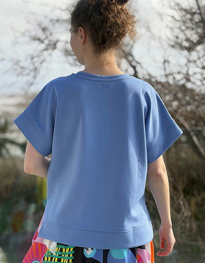 Milano Sky Blue Short Sleeve Sweatshirt