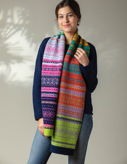 Eribe Alloa Fair Isle Scarf in Molly