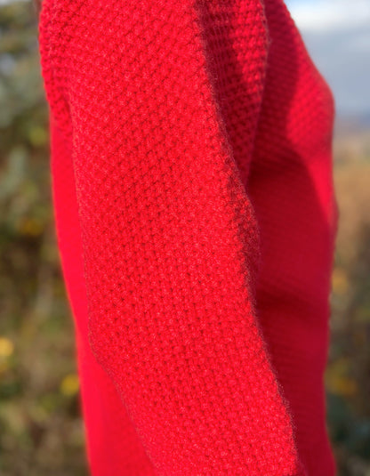 Harley Moss Stitch Polo in Poppy