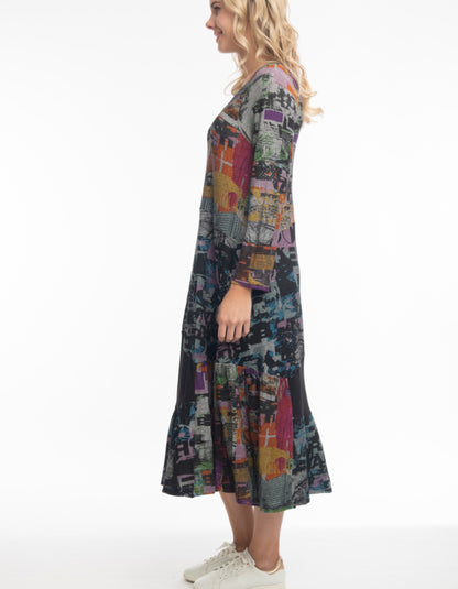 Orientique Mozart Dress in Patch Maxi