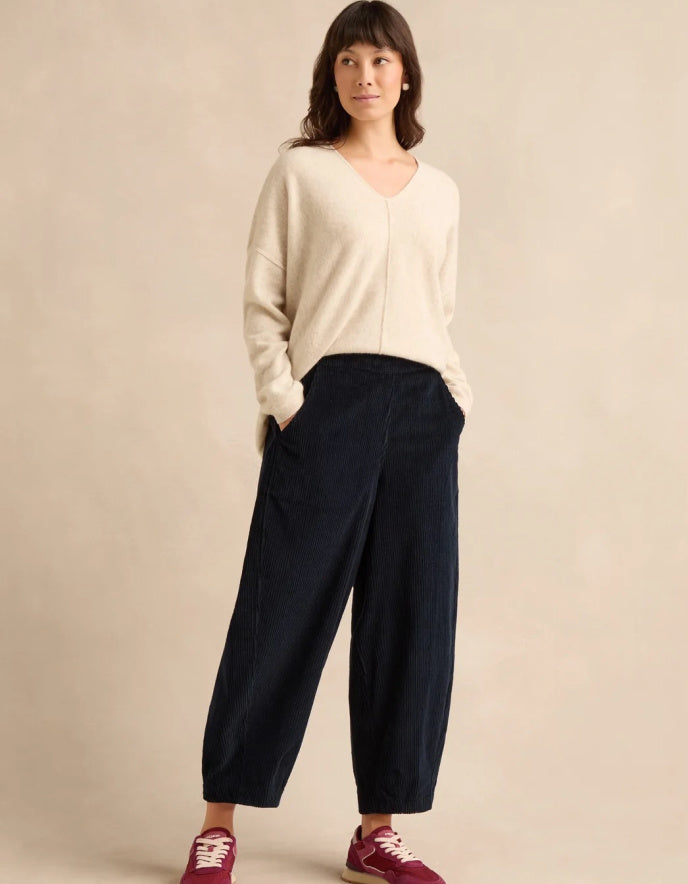 Sahara Navy Jumbo Cord Bubble Trouser
