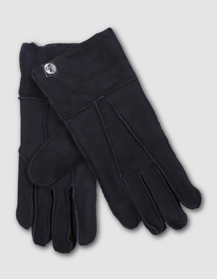 Danefae No Waste Sheepskin Gloves in Navy
