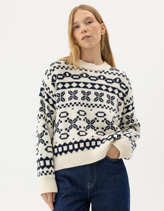 Holebrook Novali Cotton Fair Isle Sweater