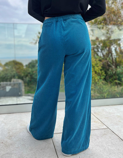 Cut Loose Wide Leg Jumbo Cords in Ocean