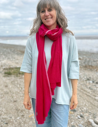 Ochre Cashmere & Wool Wrap in Pink