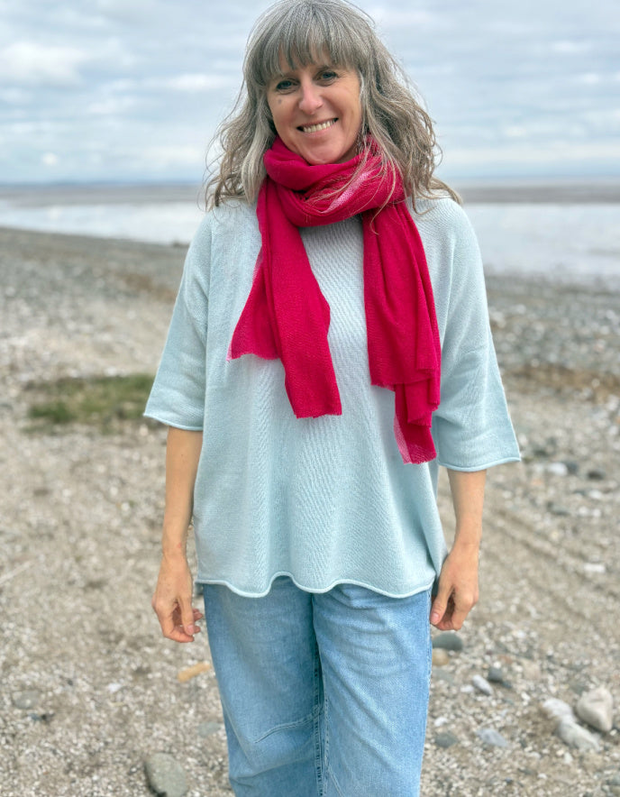 Ochre Cashmere & Wool Wrap in Pink