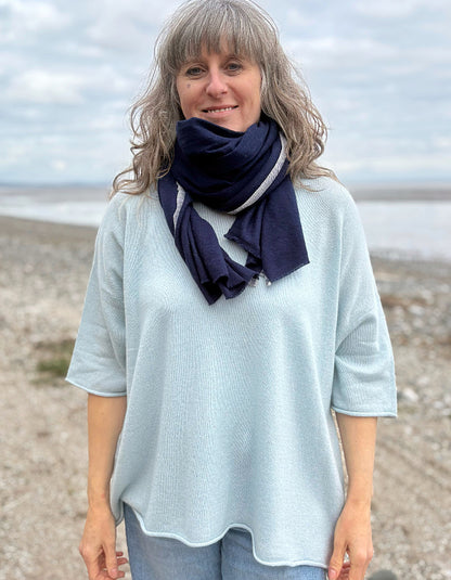 navy cashmere blend wrap