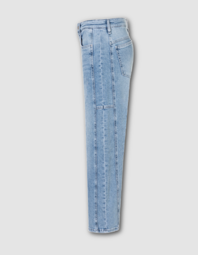 vintage light blue washed barrel jeans