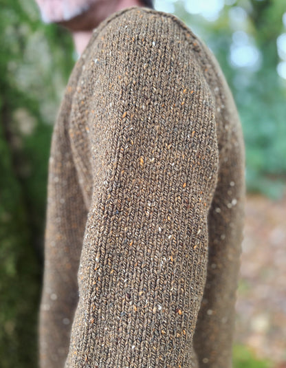 Fisherman out of Ireland Men's/Unisex Donegal Tweed Rollneck Sweater in Olive