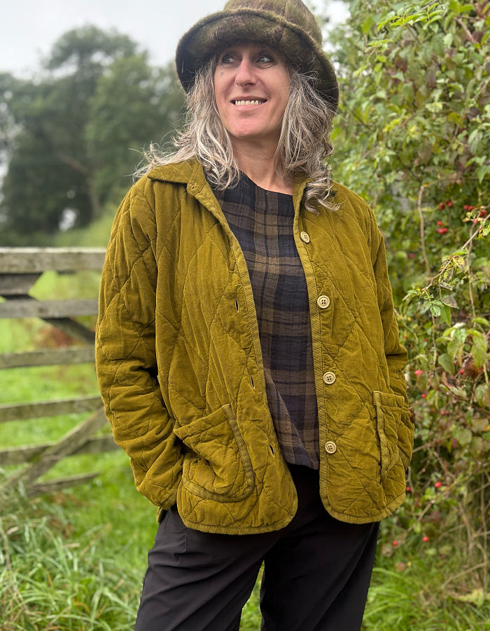 Danefae Danehighland Cord Overshirt in Dark Olive