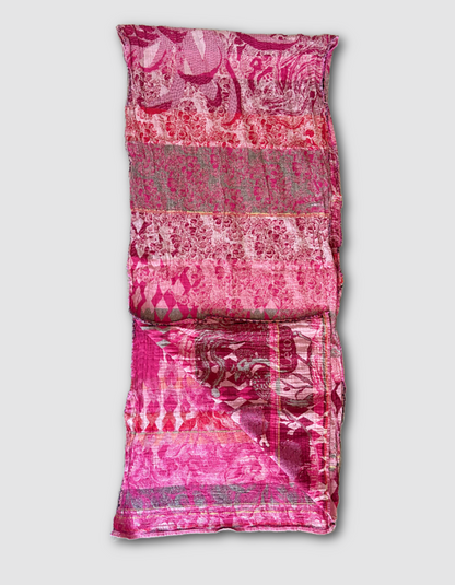 pink jacquard organic cotton scarf