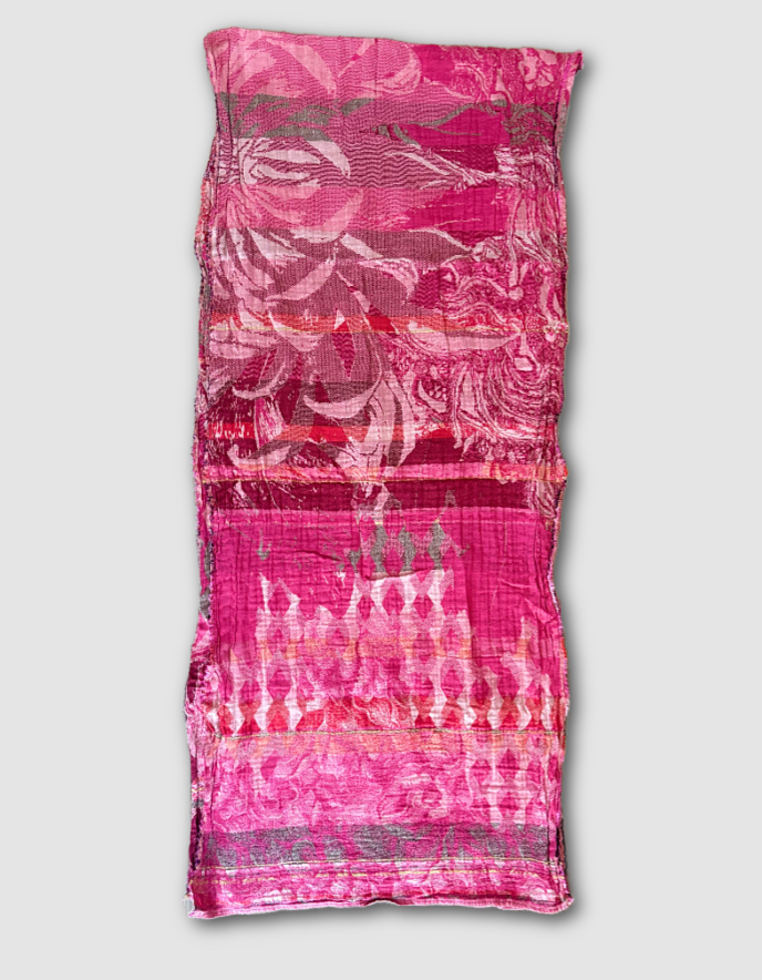 pink jacquard organic cotton scarf