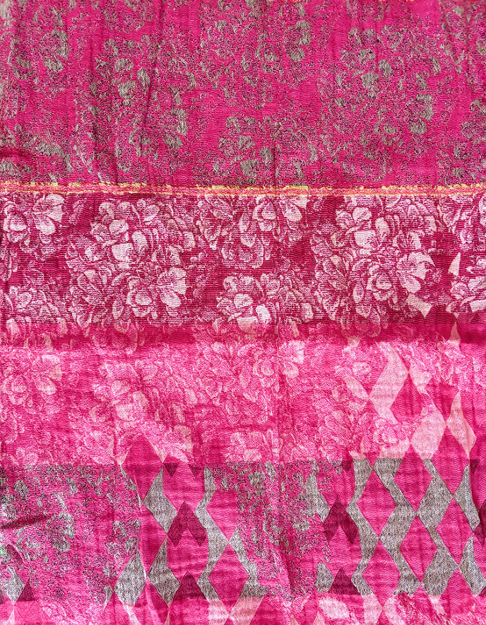 pink jacquard organic cotton scarf