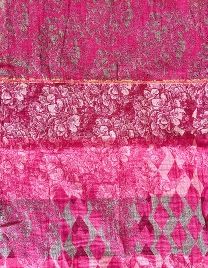 pink jacquard organic cotton scarf
