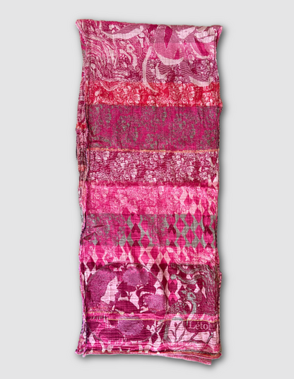 pink jacquard organic cotton scarf