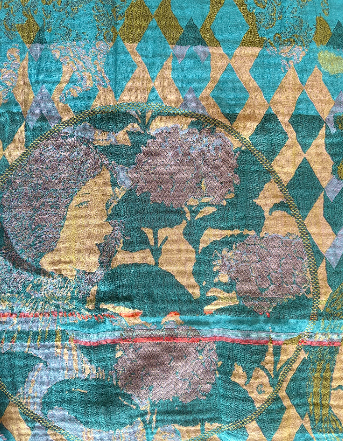 Letol Jacquard Scarf Philippine in Tiffany Blue