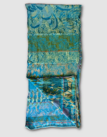 Letol Jacquard Scarf Philippine in Tiffany Blue
