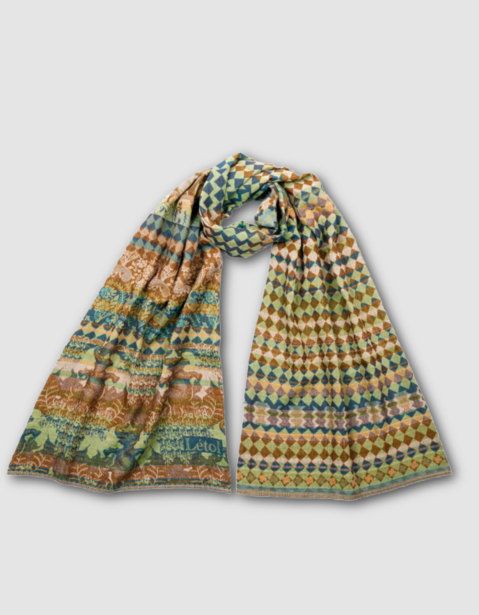 Letol Jacquard Scarf Felicien in Pickles