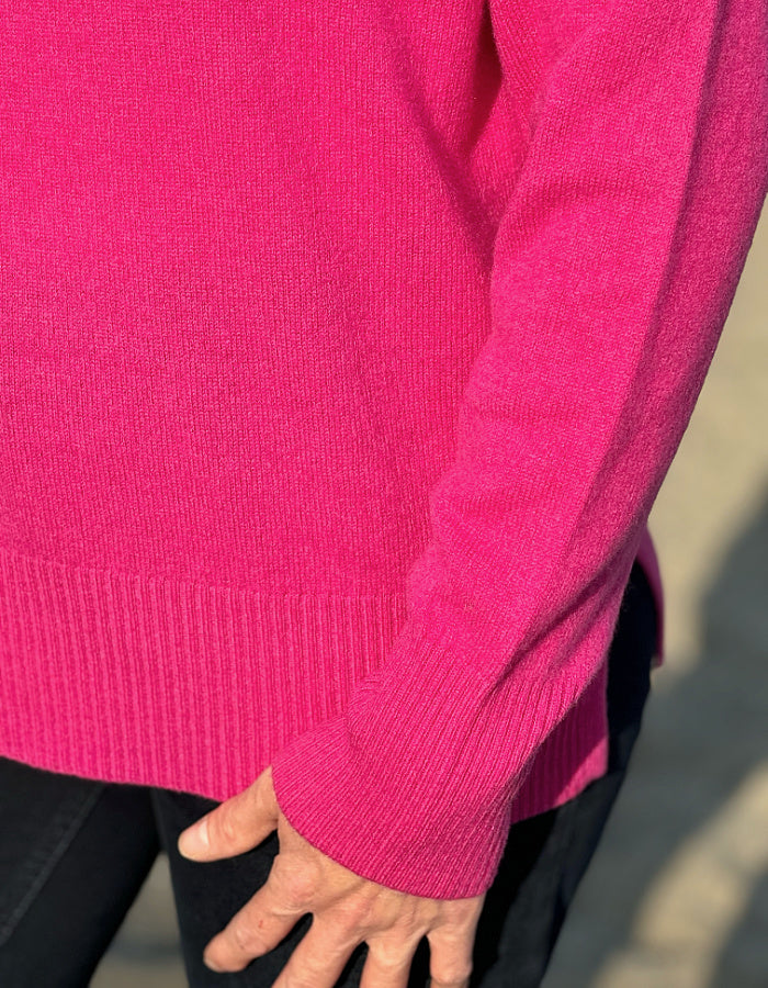 crew neck merino pink sweater