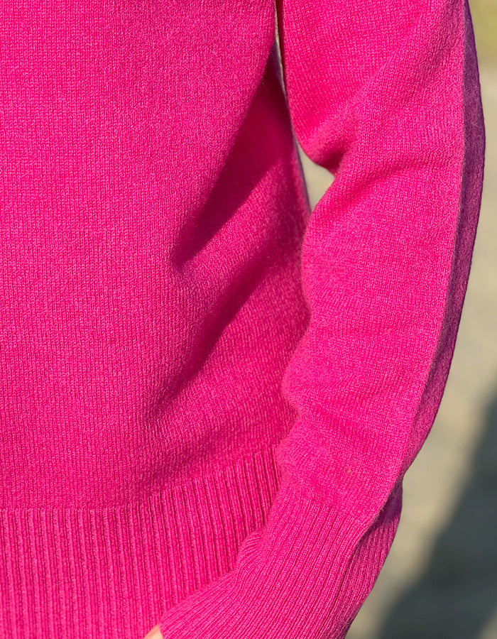 crew neck merino pink sweater