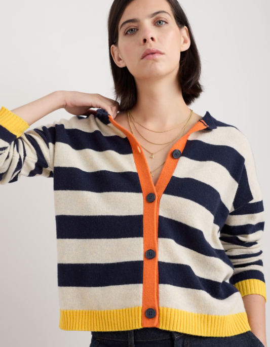 Seasalt Pinwell Striped Cardigan in Maritime Mix