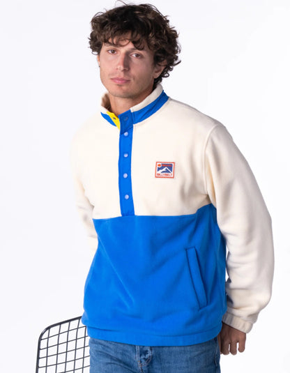 Billy Belt Unisex Polar Fleece in Blue and Winter White