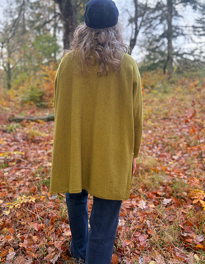 Ochre Carole Oversized Polo in Rusty Red Cashmere & Lambswool