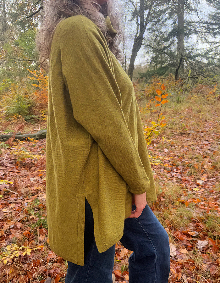 Ochre Carole Oversized Polo in Rusty Red Cashmere & Lambswool