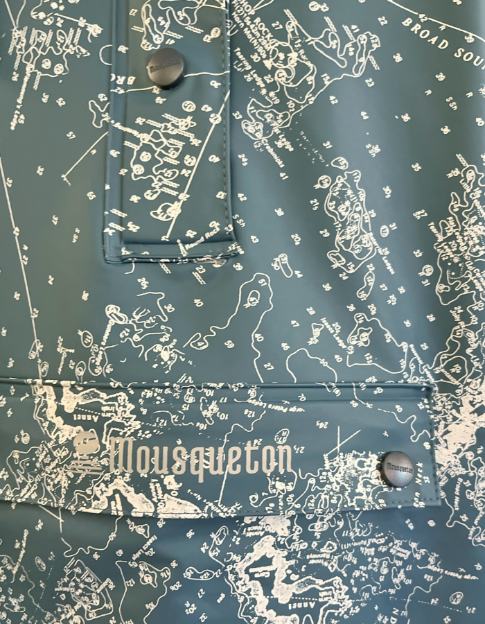 Mousqueton Seascape Map Print Poncho