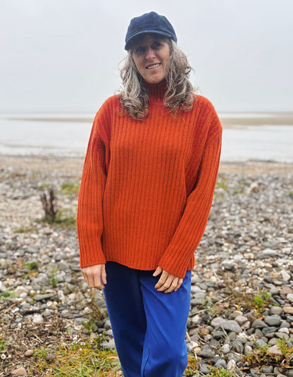 MUSE Wear Port Sweater in Tomato Eco Wool