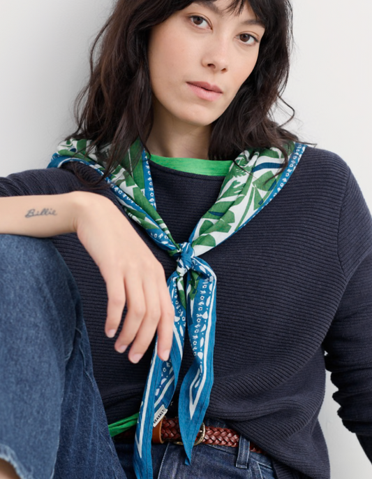 Seasalt Posy Triangle Scarf in Border Hedegrow