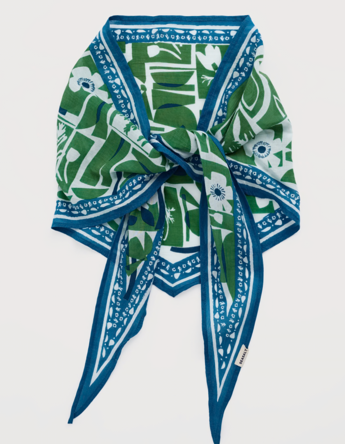 Seasalt Posy Triangle Scarf in Border Hedegrow