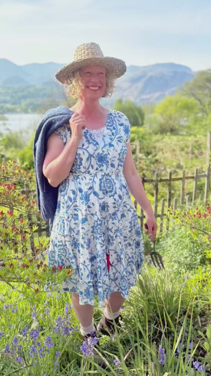 Handprint Dream Apparel Trixie Dress in Bluebell
