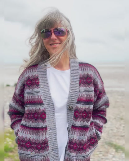 Fisherman out of Ireland Fair Isle V-Neck Cardigan
