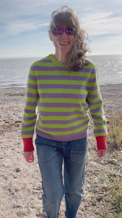 Eribe Stobo Reversible Sweater in Luscious Lime