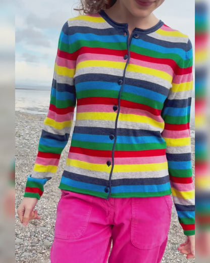 Heidekonigin Rainbow Cardigan