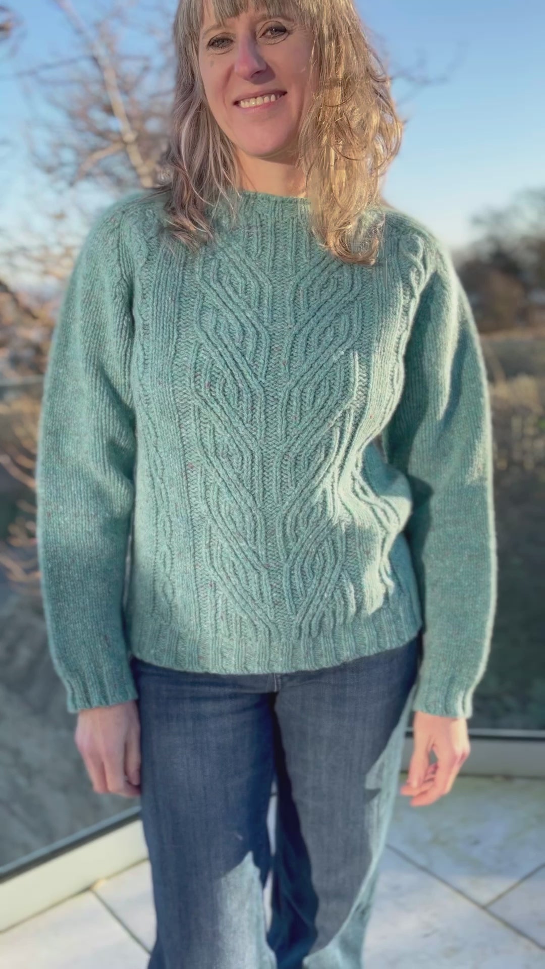 Harley Cable Weave Sweater in Uist