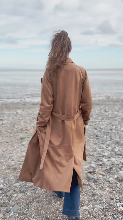 Foil Faux Sure Trench Coat