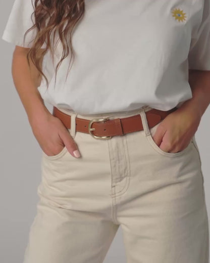 Billy Belt Leather Belt in Brown