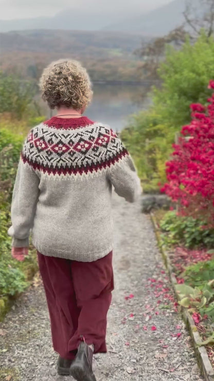 Harley Unisex Chunky Fair Isle Sweater in Wensleydale
