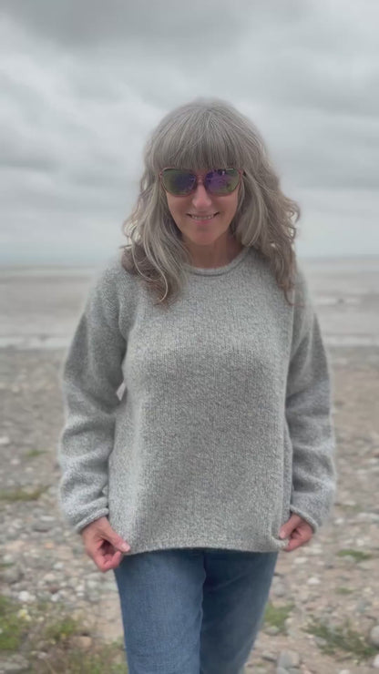 Fisherman out of Ireland Donegal & Alpaca Sweater in Thistle